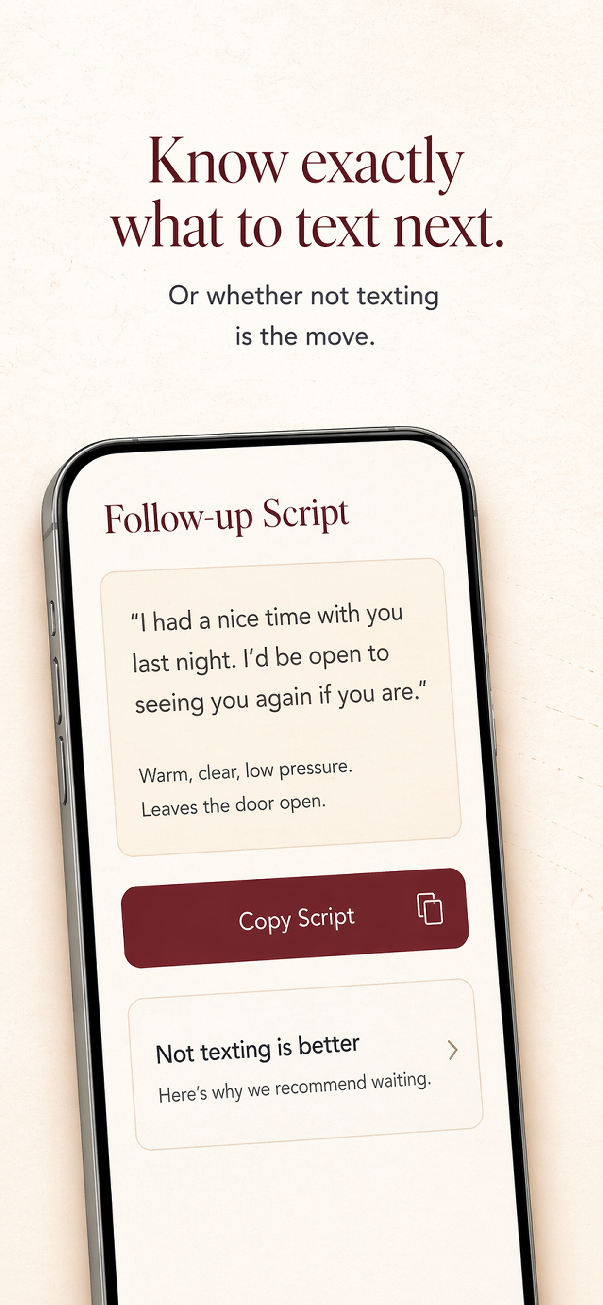 Datebrief follow-up script